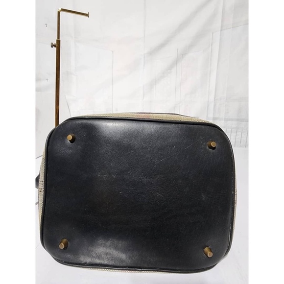 SOLD***Authentic Burberry Canvas Check Susanna Medium Hobo Bag Beige/Black - Picture 6 of 15